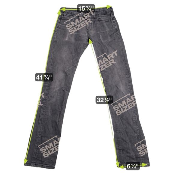 Levi’s Jeans Mens 32x36 Grey 511 Slim Fit Rigid Denim - Picture 7 of 7